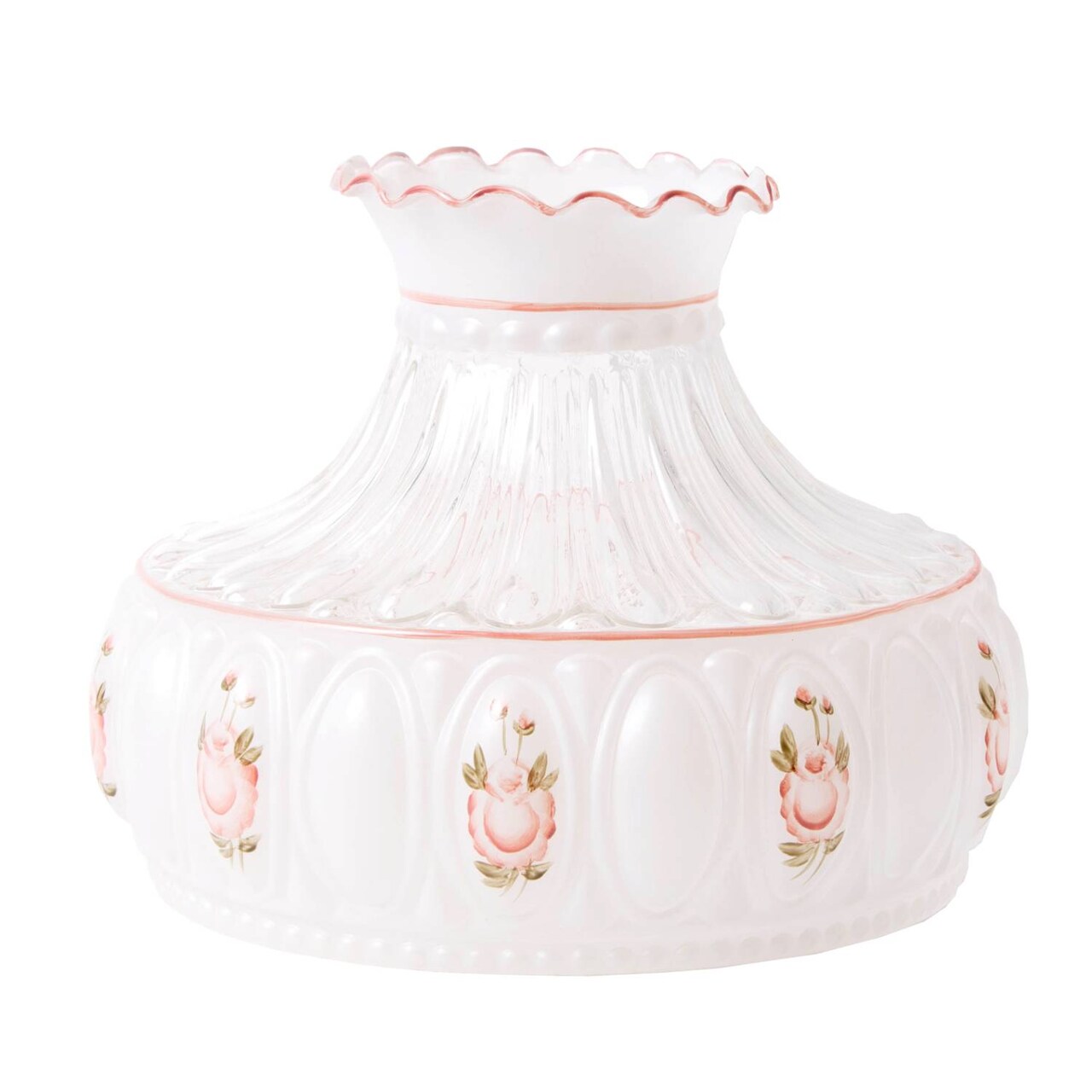 Aladdin Glass Oil Lamp Shade, 10 inch Base Fits Aladdin Non-Electric Fuel Lamps